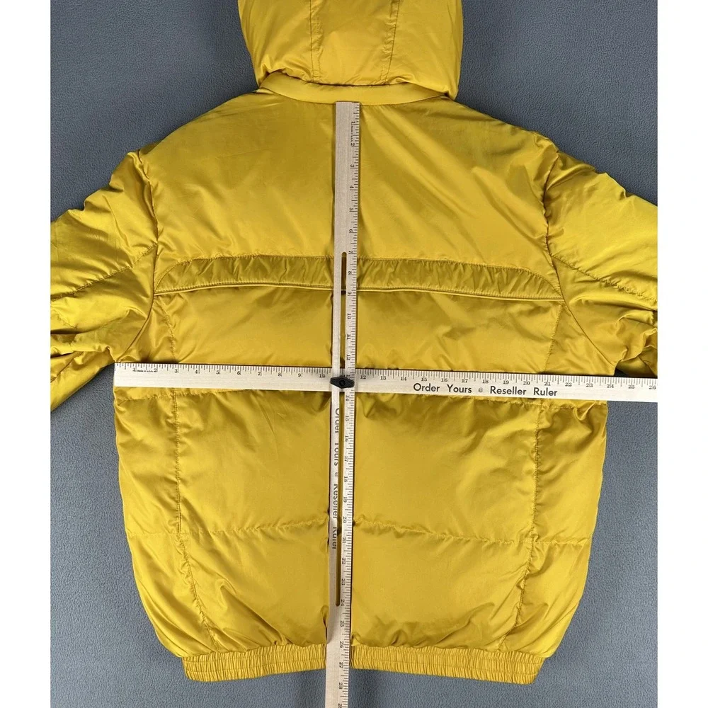 Marc New York Puffer Jacket Large Yellow Heavyweight Waterfowl Down Feather